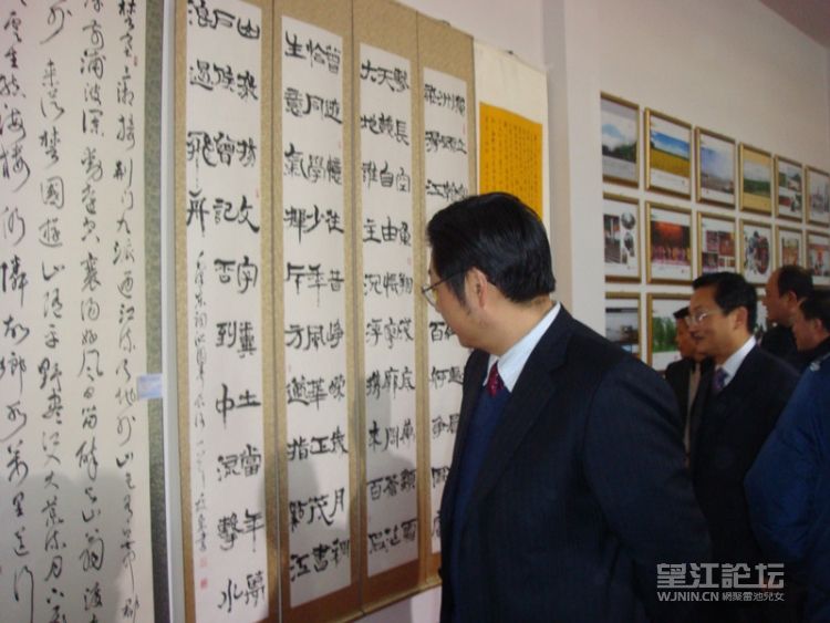 县领导参观作品